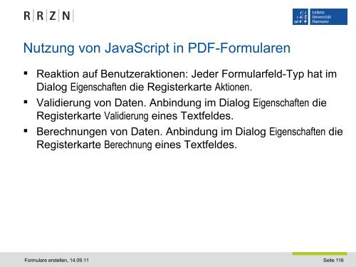 PDF-Formular erstellen - RRZN