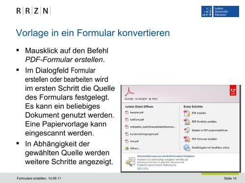 PDF-Formular erstellen - RRZN