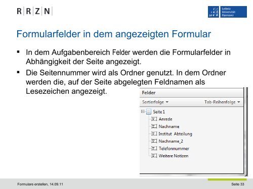 PDF-Formular erstellen - RRZN