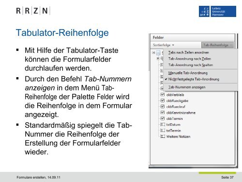 PDF-Formular erstellen - RRZN