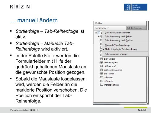 PDF-Formular erstellen - RRZN