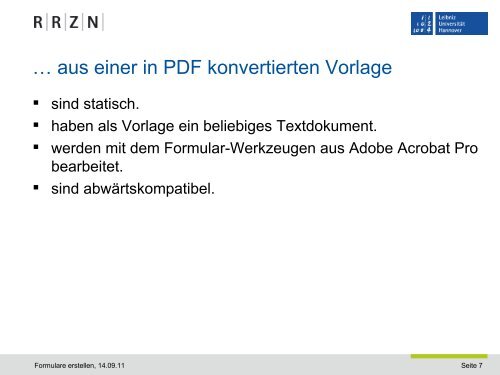 PDF-Formular erstellen - RRZN