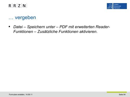 PDF-Formular erstellen - RRZN