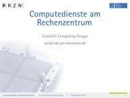 Einführung in die Rechendienste - RRZN