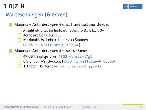 Einführung in die Rechendienste - RRZN