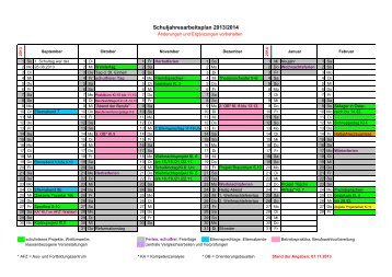 Jahresarbeitsplan - Regelschule Floh-Seligenthal