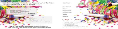 Kindergeburtstag - Flyer - Ralf Schumacher Kartcenter