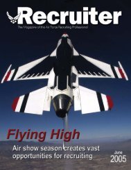 June 05 Recruiter.pmd - Air Force Recruiting Service