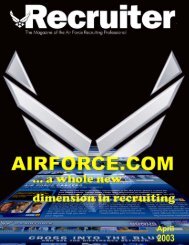 April 03 Recruiter.pmd - Air Force Recruiting Service