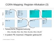 CGRA-Mapping: Register-Allokation (3)