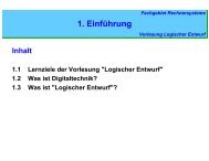 Digitaltechnik - Fachgebiet Rechnersysteme