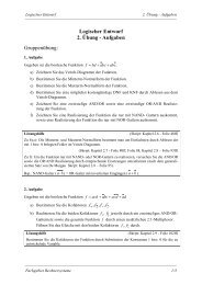 Logischer Entwurf 2. Ãbung - Aufgaben - Fachgebiet Rechnersysteme