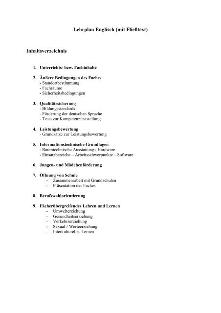Englisch Prüfung Realschule Sachsen Pdf kompletter Lehrplan Englisch - Realschule am Jungbornpark