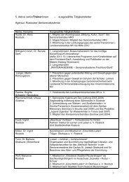 Liste - Rostocker Seniorenakademie - UniversitÃ¤t Rostock