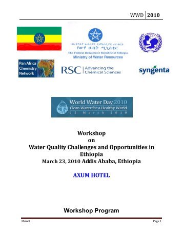 Draft Programme, 23 March 2010, Addis Ababa, Ethiopia