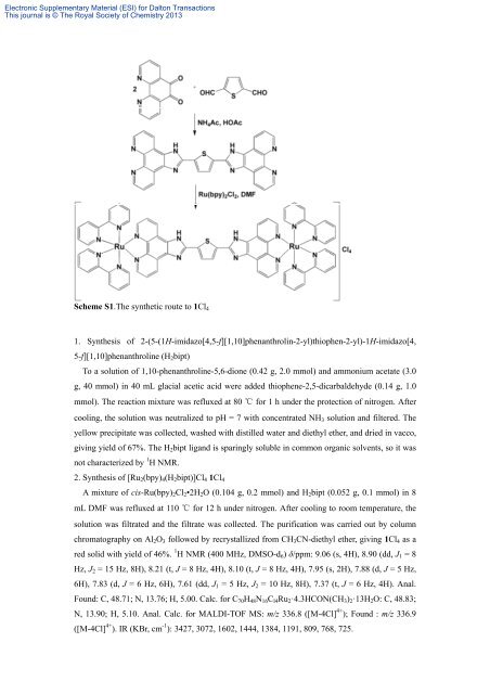 Supporting Information for - Royal Society of Chemistry