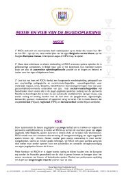 Missie en visie van de jeugdopleiding - RSCA.be