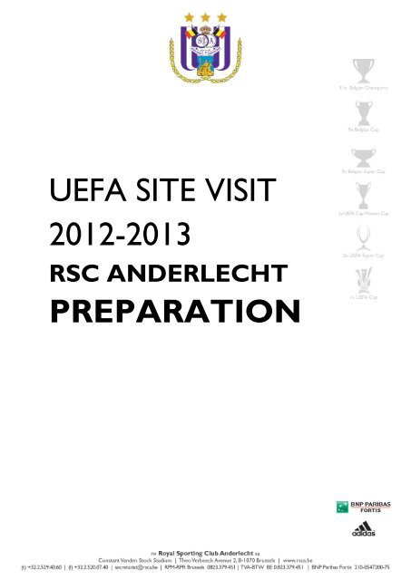 Official website Royal Sporting Club Anderlecht