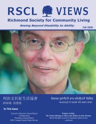 Fall 2006 - Richmond Society for Community Living