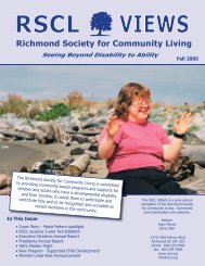 Fall 2005 - Richmond Society for Community Living