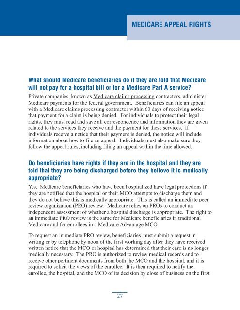 Navigating Medicare and Medicaid, 2005: Full Report