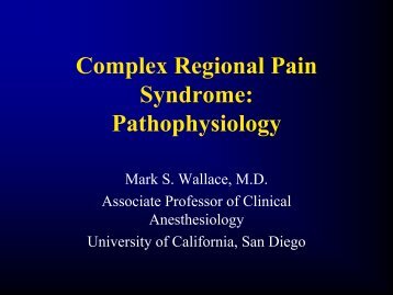 Complex Regional Pain Syndrome - Reflex Sympathetic Dystrophy ...