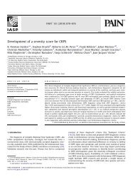 Development of a severity score for CRPS - Reflex Sympathetic ...