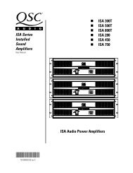 USA 400 Specifications - QSC Audio Products