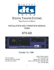 D T S DTS-6D - R.S. Engineering and Manufacturing