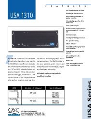 BACK USA 1310 Specifications - QSC Audio Products