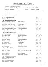 Startliste: Pokalendrunde NRW 2013