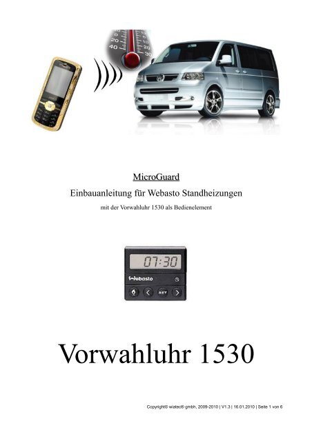 Anschlussstelle zwischen MicroGuard und Uhr 1530