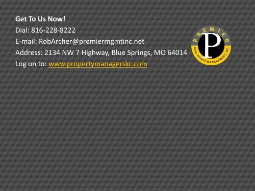 Find Professional Real Estate Property Managers in Kansas City