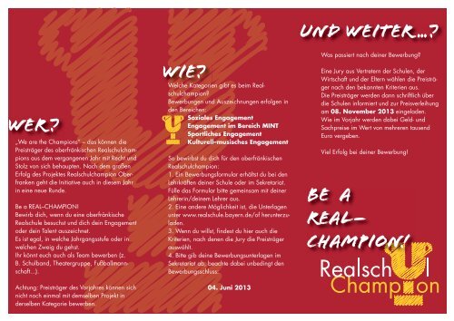 Flyer zum Realschulchampion