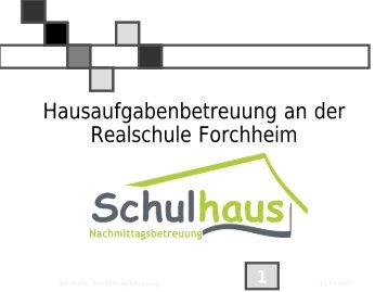 Hausaufgabenbetreuung an der Realschule Forchheim