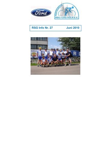 RSG Info Nr. 27 Juni 2010 - RSG Ford Köln eV