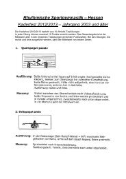 Rhythmische Sportgymnastik â Hessen Kadertest ... - RSG Hessen