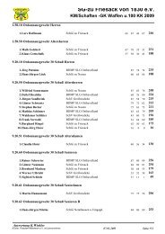 SG-zu Friesack von 1830 eV KM/Schaften -GK Waffen u.100 KK 2009