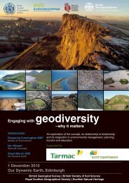 Engaging with Geodiversity - Royal Scottish Geographical Society