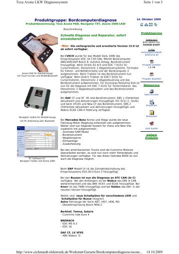 Texa Axone 2000 - Eichstädt Elektronik