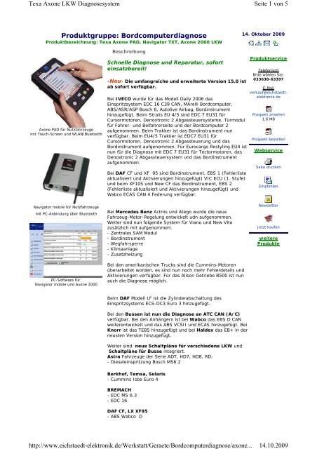 Texa Axone 2000 - Eichstädt Elektronik