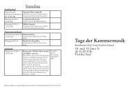 Tage der Kammermusik - Robert Schumann Hochschule DÃ¼sseldorf