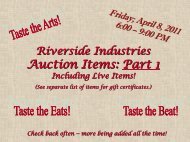 Auction Items: Part 1 - Riverside Industries