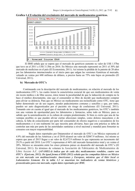 InvestigaciÃ³n en Ciencia Regional, Vol.III, (1), 2012