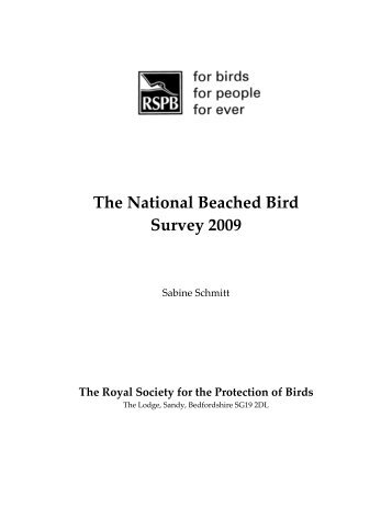 The National Beached Bird Survey 2009 - RSPB