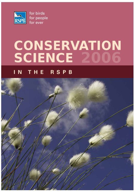 Conservation Science in the RSPB 2006