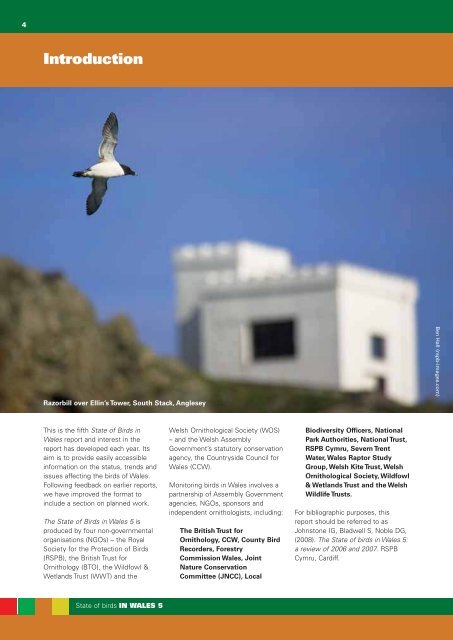 State of birds IN WALES 5 - Welsh Ornithological Society