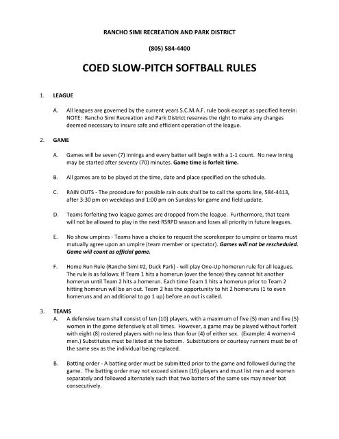 coed-slow-pitch-softball-rules-rancho-simi-recreation-and-park