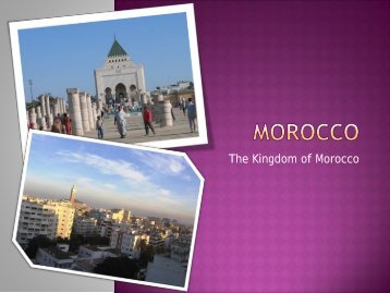 Presentation about Marocco