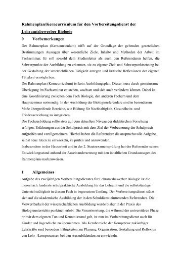 kerncurriculum-biologie - Bildungsserver Mecklenburg-Vorpommern